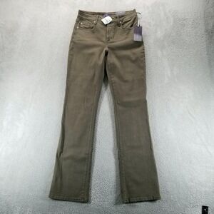 NYDJ Jeans Womens 6 Green Modern Boot Bootcut Mid Rise Stretch Made In USA